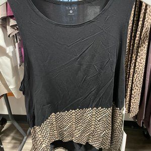 Tavi High-Low Tank in ebony gold snake